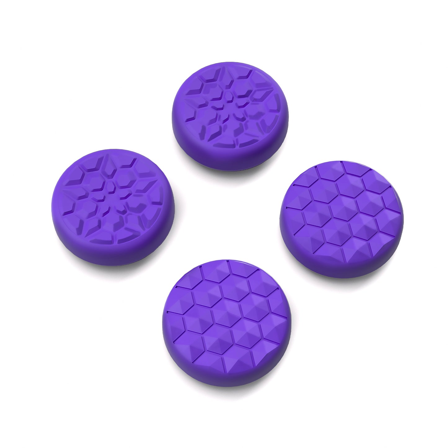 PlayVital Purple Thumb Grip Caps for Steam Deck, Silicone Thumbsticks Grips Joystick Caps for Steam Deck - Diamond Grain & Crack Bomb Design - YFSDM016 PlayVital