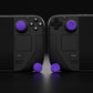 PlayVital Purple Thumb Grip Caps for Steam Deck, Silicone Thumbsticks Grips Joystick Caps for Steam Deck - Diamond Grain & Crack Bomb Design - YFSDM016 PlayVital