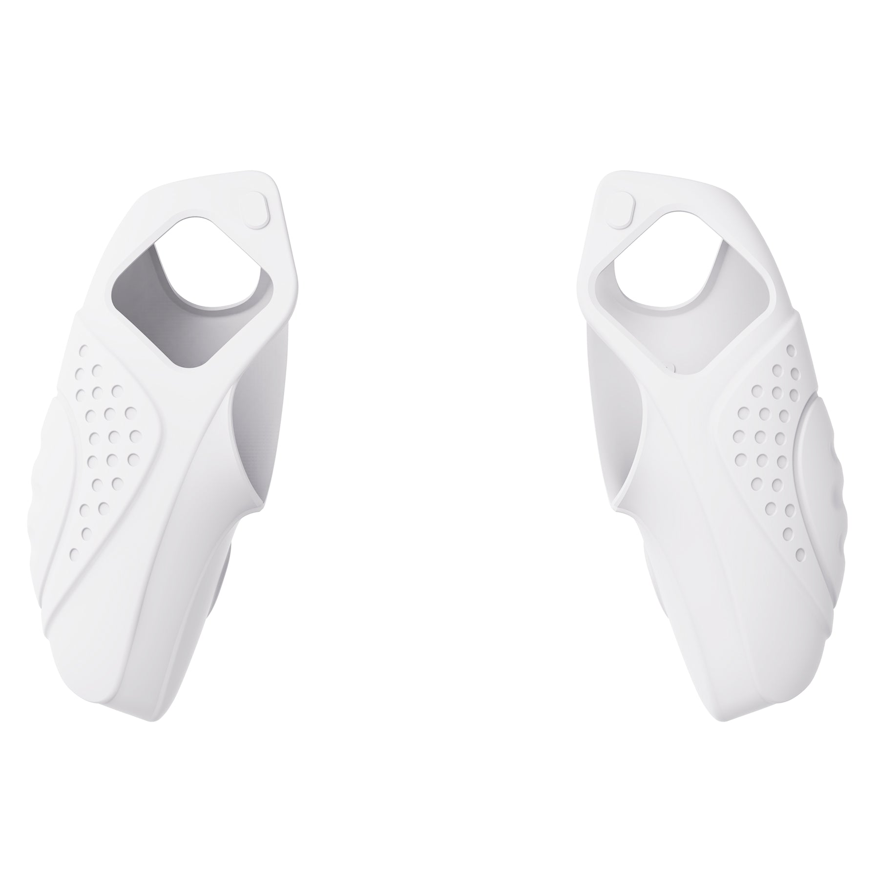 PlayVital Guardian Edition White Ergonomic Soft Controller Silicone Case Grips for PS5, Rubber Protector Skins with Thumbstick Caps for PS5 Controller Compatible with Charging Station - YHPF015 PlayVital