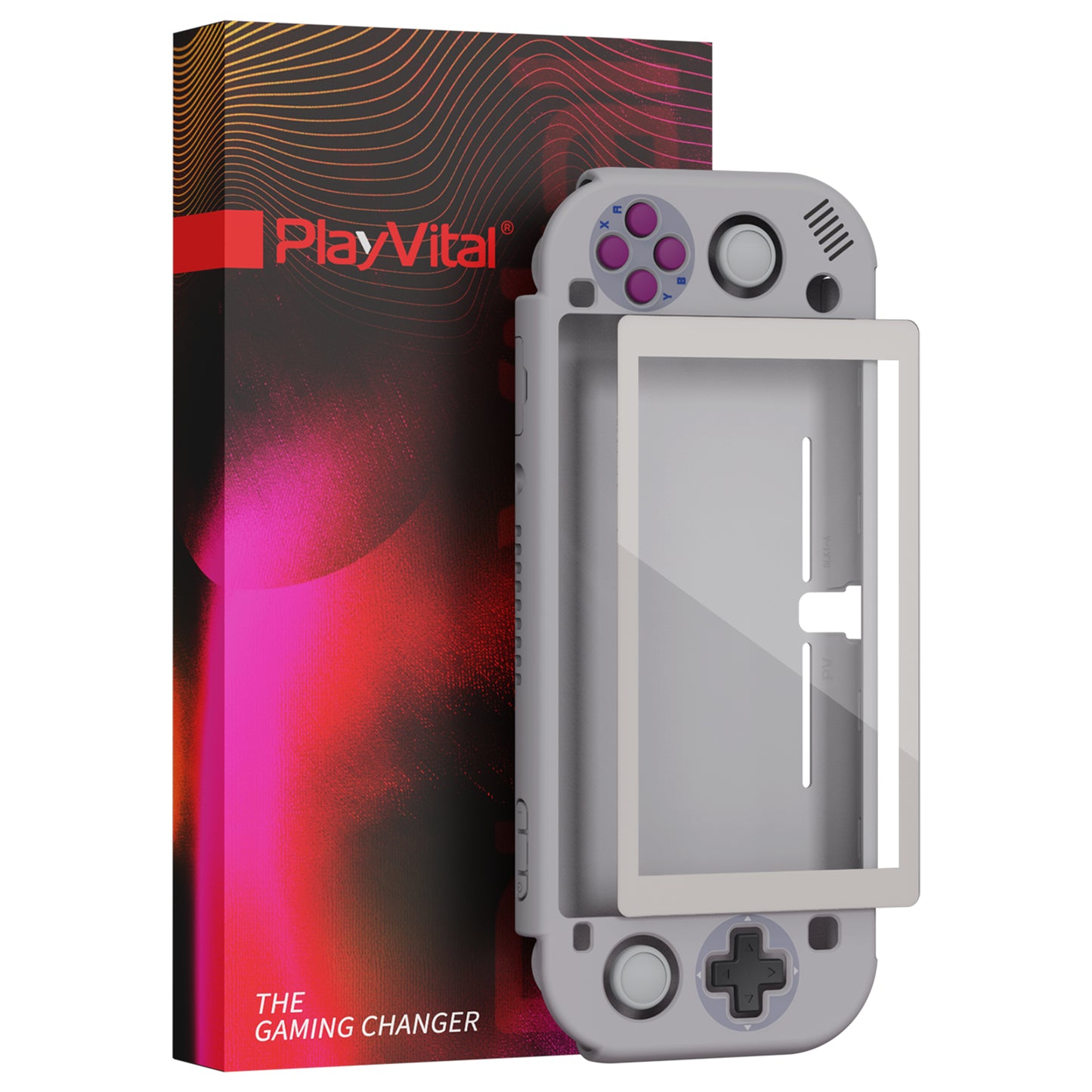 eXtremeRate PlayVital Classic 1989 GB DMG-01 Protective Grip Case for NS Switch Lite, Hard Cover for Nintendo Switch Lite - Screen Protector & Thumb Grips & Buttons Caps Stickers Included - YYNLY004 playvital